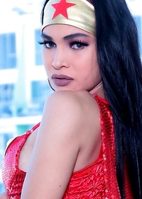Wonder Woman TS Filipina Shemale Gone Wild
