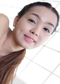 Sexy Thai ladyboy Samy gets load shot all over her by white stud