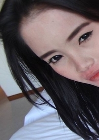 Hot Thai ladyboy Ice gets herself a big white cock