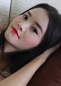Hot Thai ladyboy Ice gets herself a big white cock