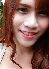 18 year old sexy and horny Thai ladyboy Phone gets a facial from white tourist