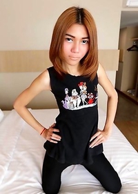 Skinny ladyboy May shows off wild side in Bangkok hotel